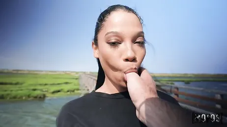 Beautiful sexy black girl fucked very hard until she gets cum in her pussy