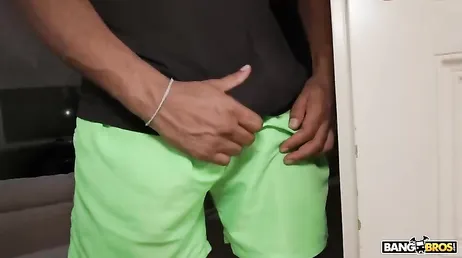 The instructor is tearing my leggings, he's going to stab me from behind.
