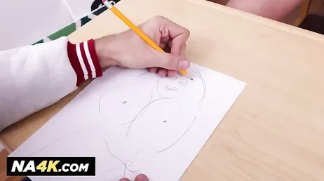 But what's the teacher doing? She doesn't think I'm going to fuck her...