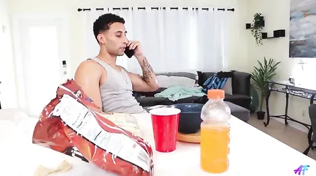 He comes home and catches his daughter's boyfriend naked and jerking off.