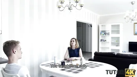 Russian housewife is dying for her young lover to arrive