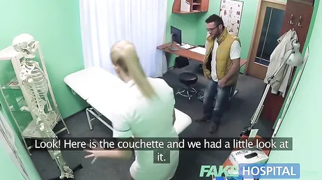 The sexy nurse was eager to suck the attractive patient's cock