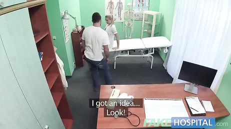 The sexy nurse was eager to suck the attractive patient's cock