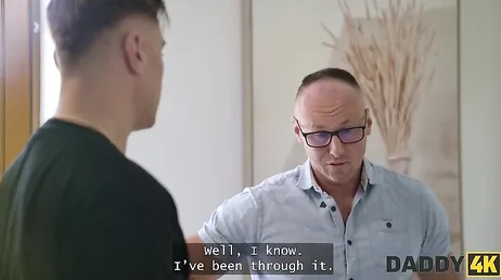 The lecherous grandfather spies on his son's girlfriend doing yoga in the garden...!!