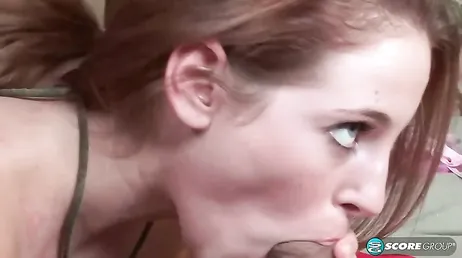 Two twenty-something vixens take turns giving him an epic blowjob