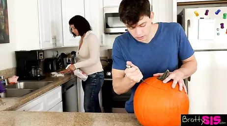 While the girl's mother cleans the house... her boyfriend is fucking her nonstop.