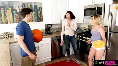 While the girl's mother cleans the house... her boyfriend is fucking her nonstop.