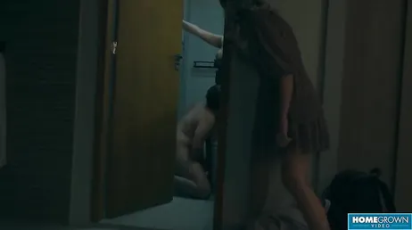 He masturbates while watching his roommate have sex with her boyfriend.