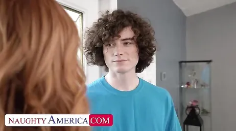 Just as the neighbor is about to masturbate, the front door rings.