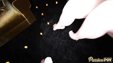 Maravillosa follada POV con la rubia delgada y caliente de Millie Morgan