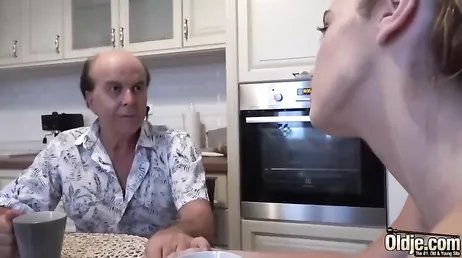 Free porn video of a hot college girl fucking her boyfriend's grandfather