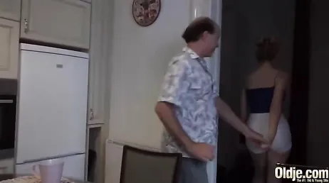Free porn video of a hot college girl fucking her boyfriend's grandfather