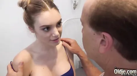 Free porn video of a hot college girl fucking her boyfriend's grandfather