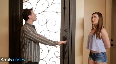 My girlfriend's sister invites me in... and tells me she's home alone.