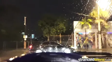 Stranger approaches Gia Page on the street and gives her a brutal fuck