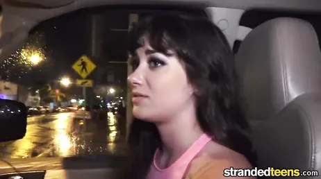 Stranger approaches Gia Page on the street and gives her a brutal fuck