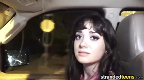 Stranger approaches Gia Page on the street and gives her a brutal fuck