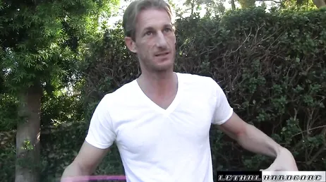 She finds a peeping tom in her garden and ends up fucking him