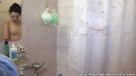 I spy on my sister while she showers and I lock her